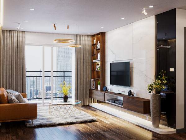 Căn hộ 60m2 ở tầng cao đẹp hút mắt nhờ phong cách nổi bật