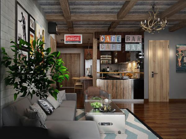 Căn hộ chung cư gây ấn tượng nhờ quầy bar độc đáo